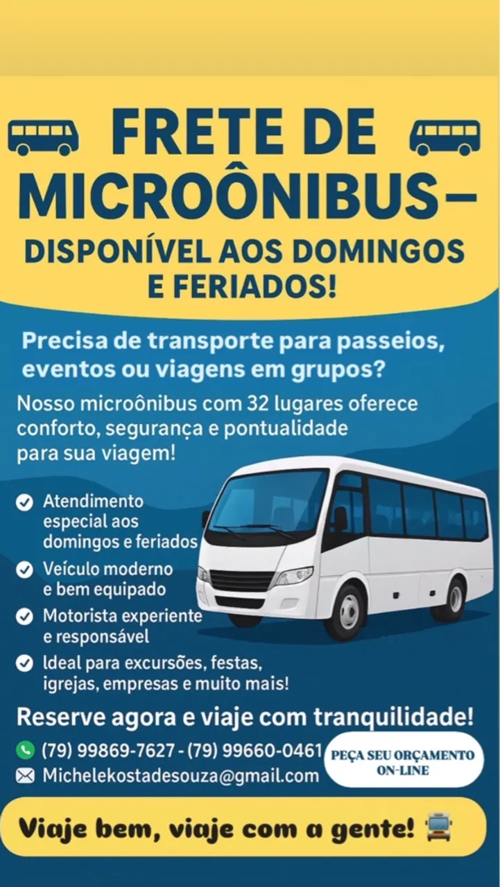 Frete para passeios.