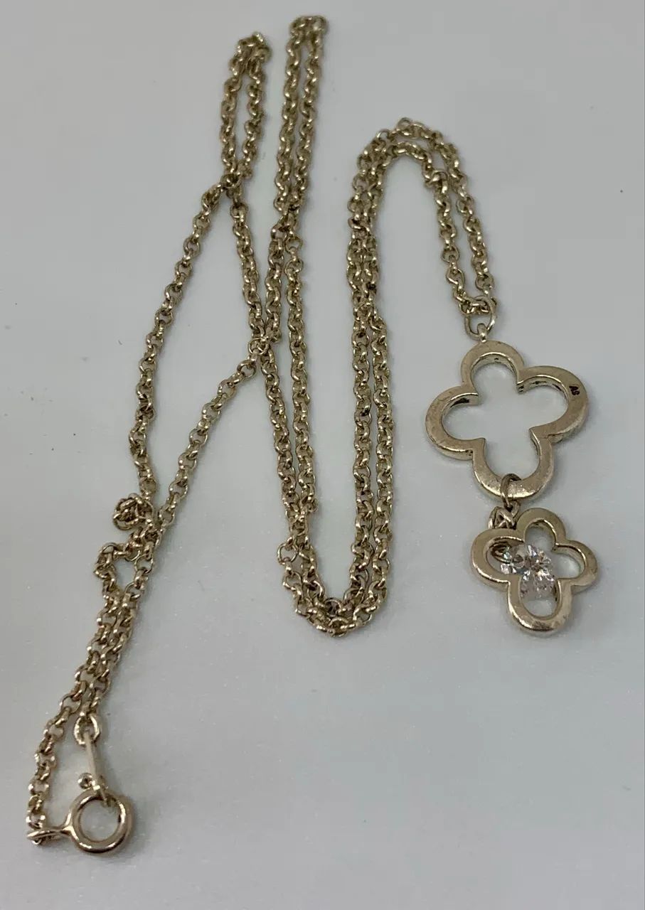 lindo colar de prata 925 com pingente - Foto 4