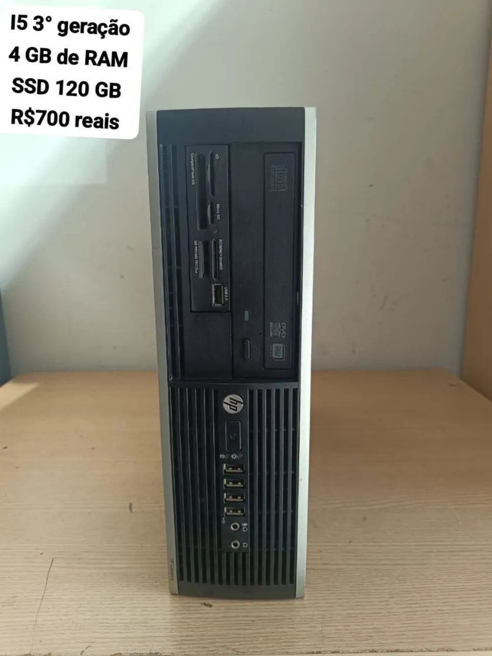 Computador HP i5 3ª Geração 4GB RAM SSD 120GB