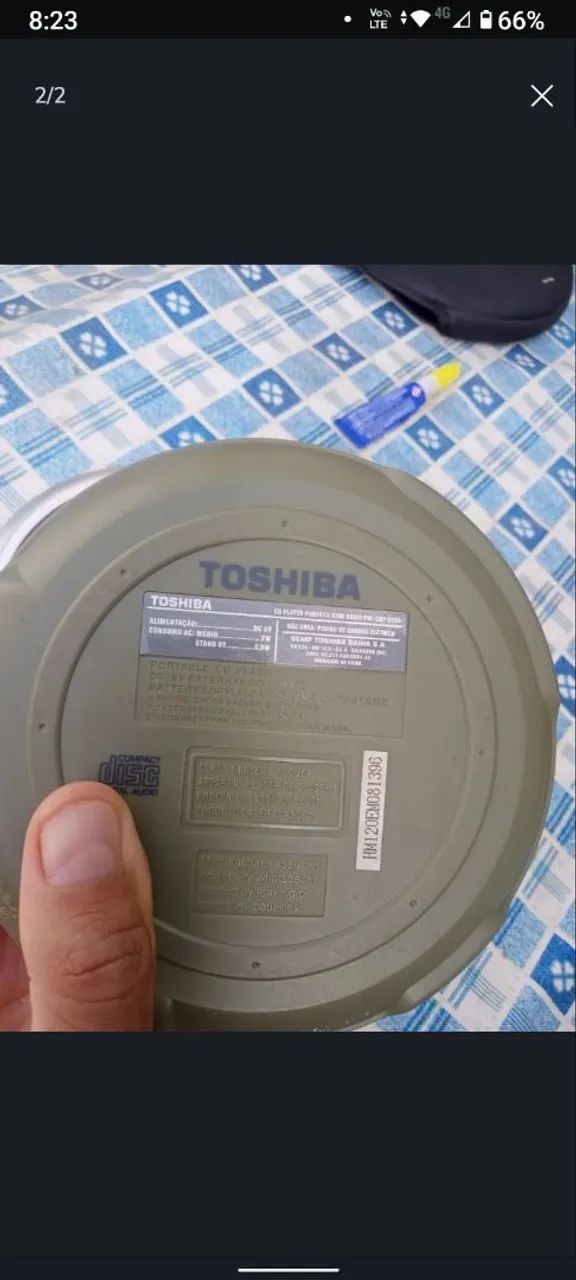 Porta Diskman mais Diskman com defeito de brinde - Foto 5