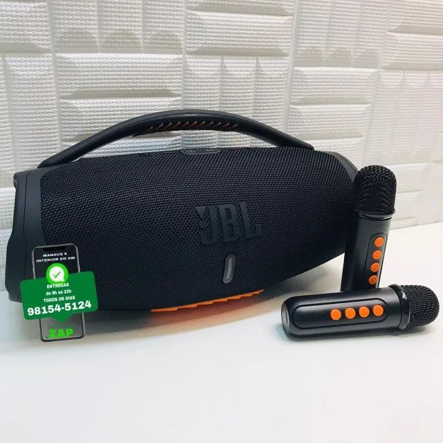 Caixa De Som Bluetooth JBL Boombox 3 Com 2 Microfones Sem Fio  - Foto 2