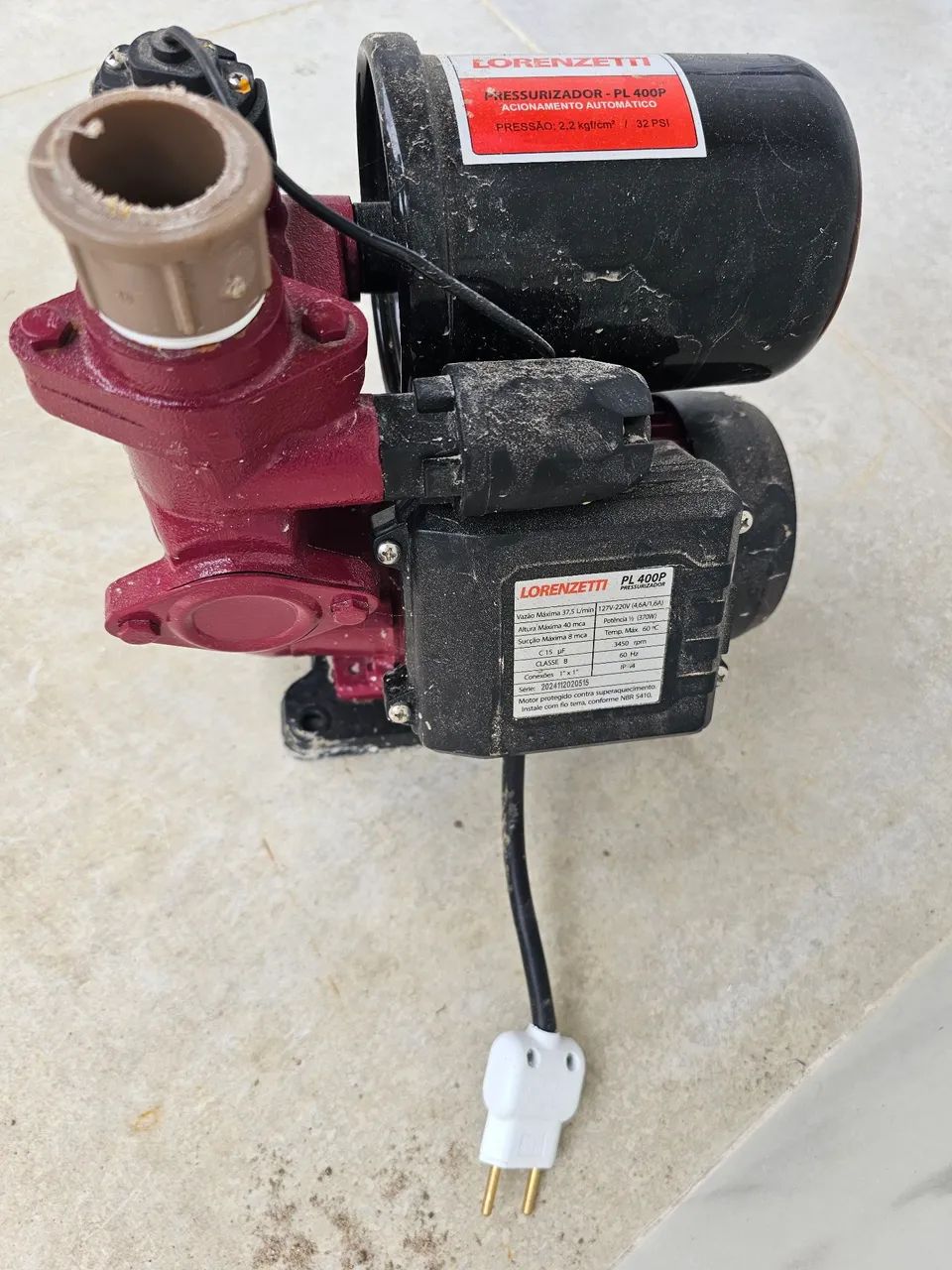 Pressurizador Lorenzetti PL400p64961621650946121