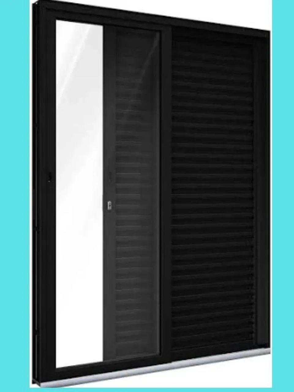 PORTA BALCÃO 3 FL LINHA PREMIUM PRETA 210x1,20 vide tabela descrição completa - Foto 3