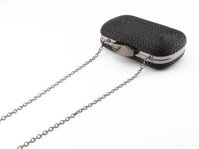Bolsa Clutch Couro Trançado Shoestock Grafite - Foto 2