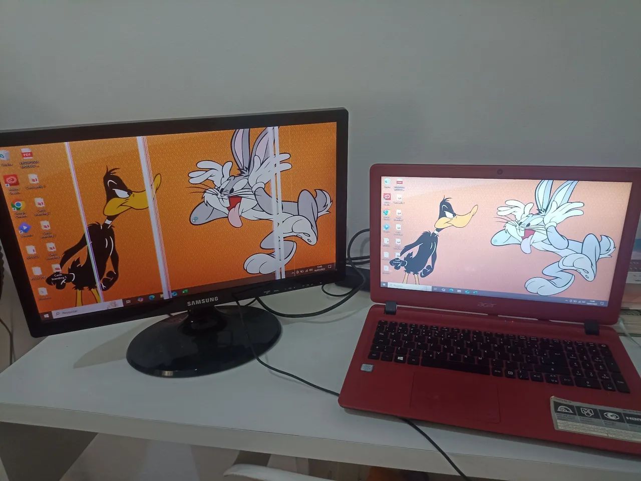 Monitor TV Samsung com defeito