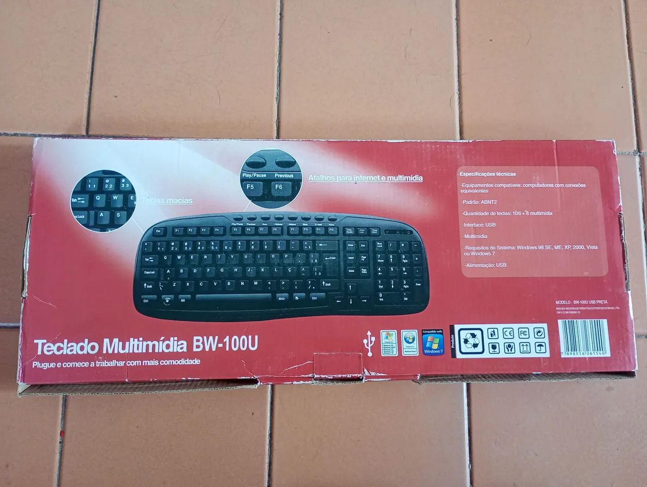 Teclado multimídia novo para Pc 