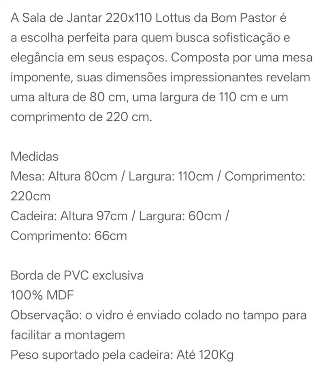 Mesa com oito cadeiras nova - Foto 3