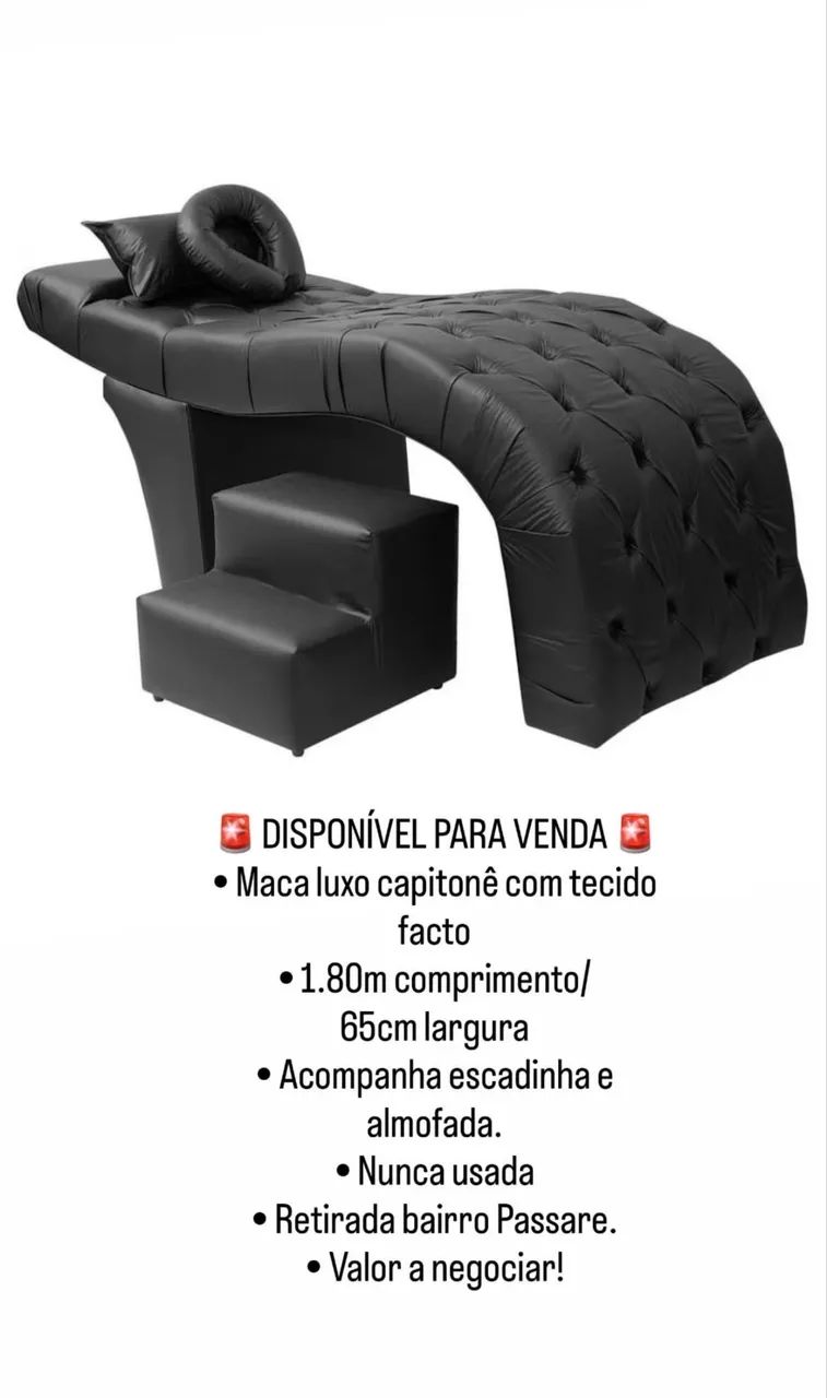 Maca luxo capitonê com tecido facto