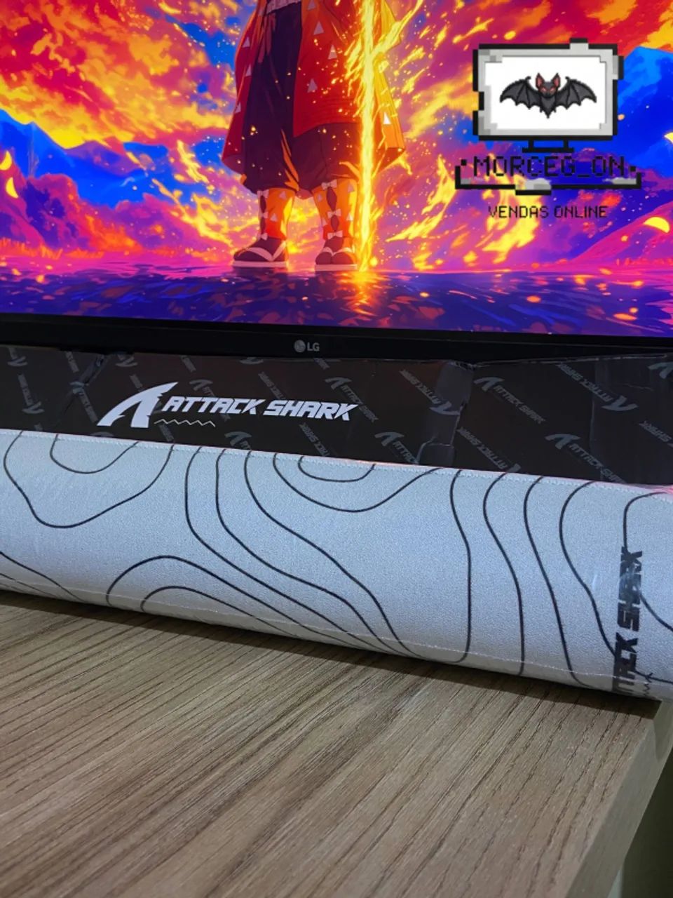 ATTACK SHARK CM02 ? Mouse Pad Gamer  1 unidade - na cor branca 