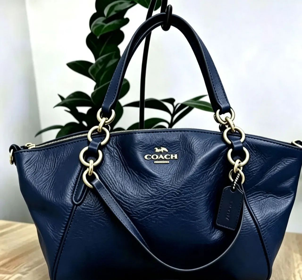 Bolsa coach azul marinho original 