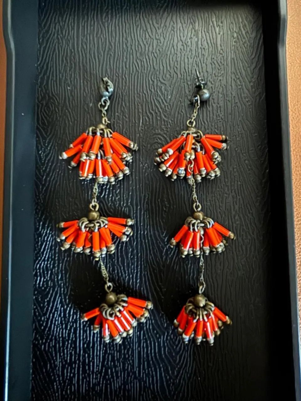 Brinco grande vermelho / laranja - Foto 3