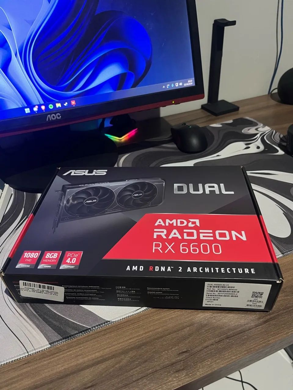PLACA DE VÍDEO RX6600 8gb
