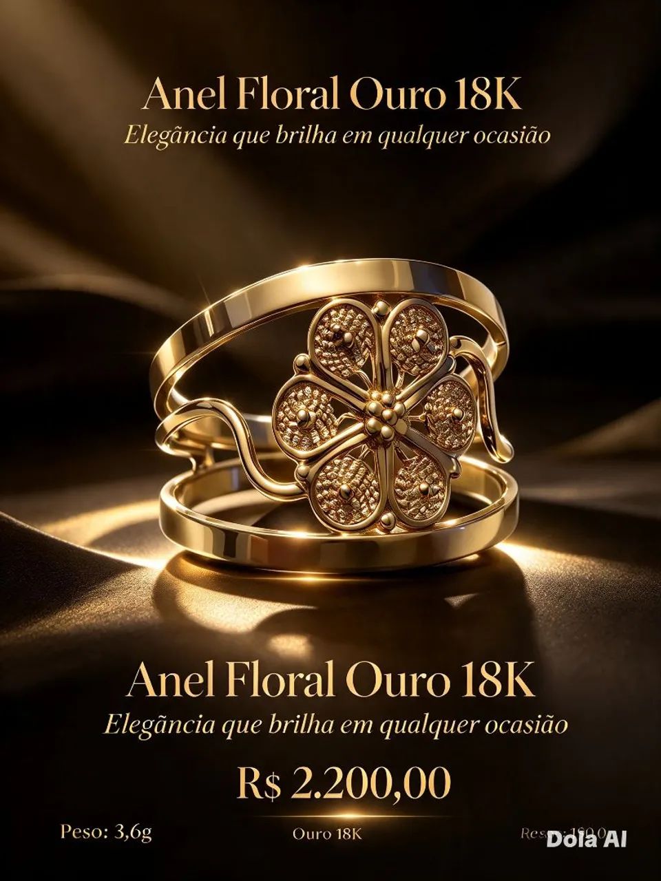 Vendo anel trabalhado ouro 18 k - Foto 3