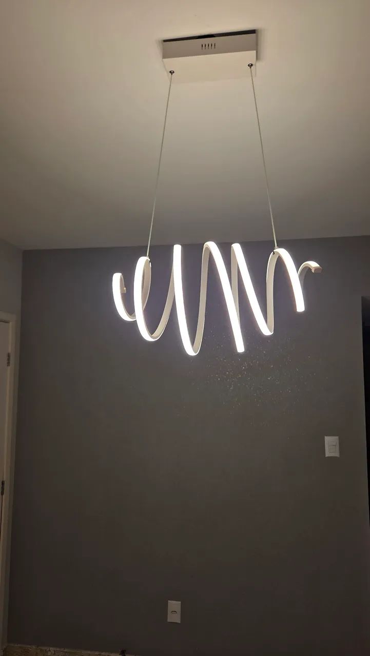 Lustre luminária led caracol