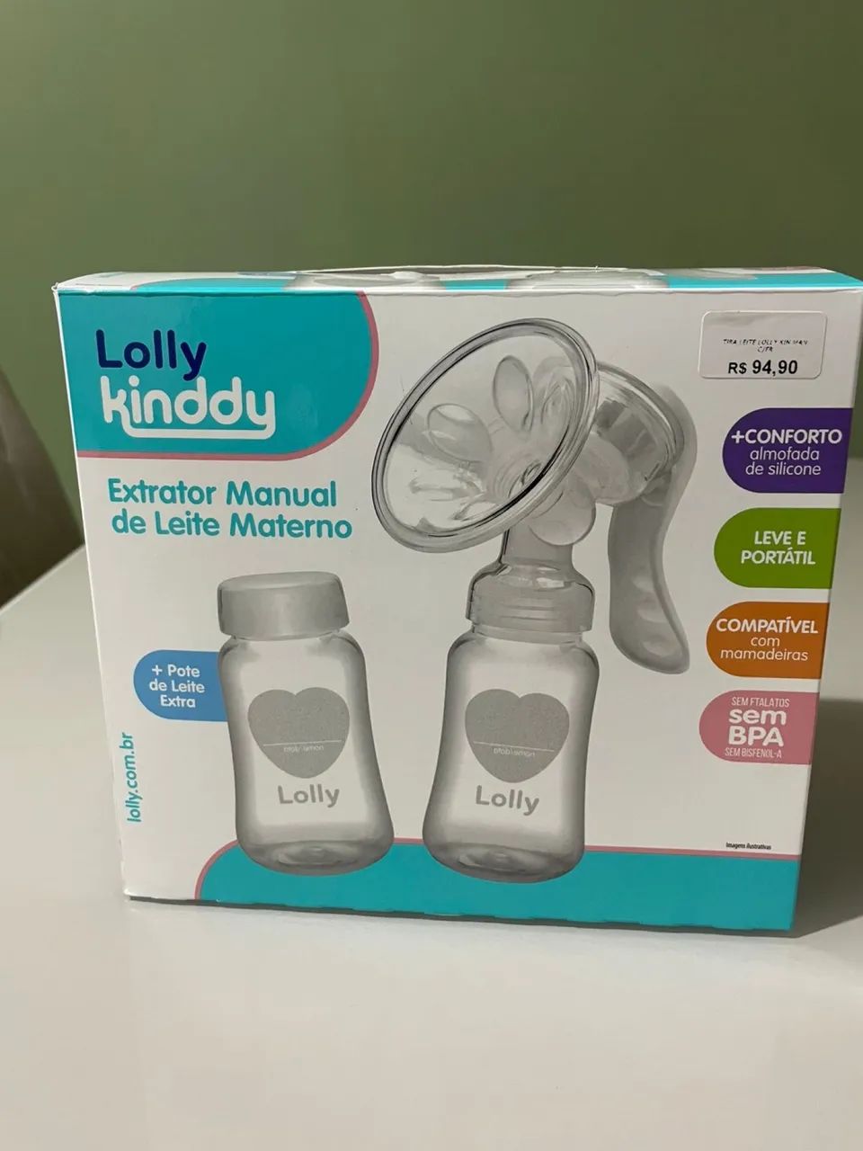Extrator Manual de Leite Materno Lolly
