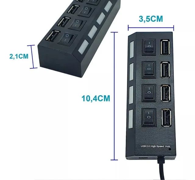 Hub Usb com 4 Portas Chaveado Kapbom - Foto 2