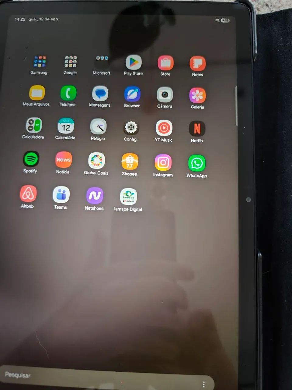 Tablet Samsung A9+ preto com capa. 11 polegadas. 64 GB. - Foto 2