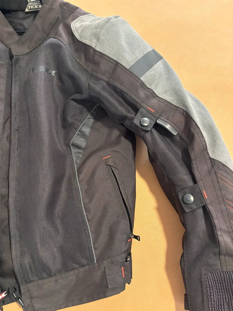 Jaqueta de Motociclista Texx Four Season Preta e Cinza loop - Foto 3