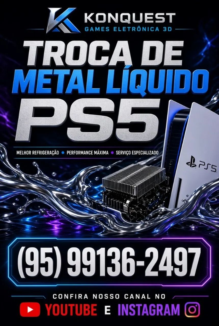 PREVENTIVA + TROCA METAL LIQUIDO DO PS5