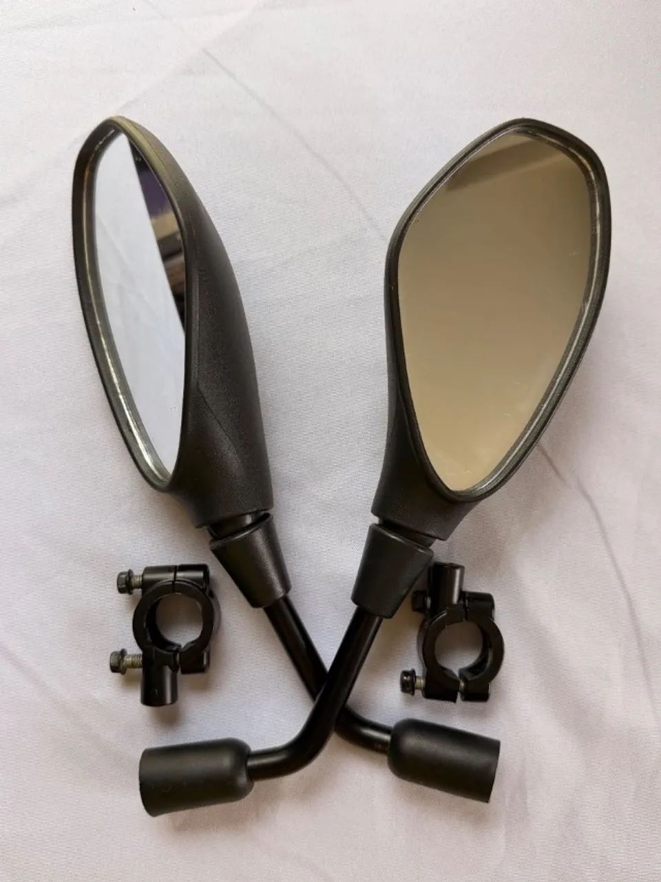 retrovisor gs 650 f800 fixo convexa rosa honda par + abraçadeiras
