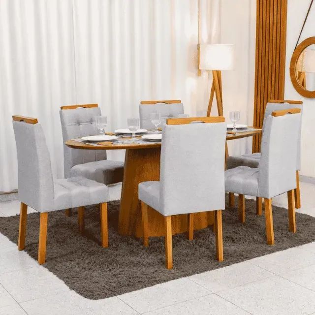 sala mesa jantar com 6 cadeiras  - Foto 4