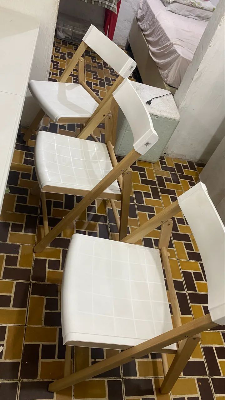 Mesa maleta dobrável + 3 cadeiras potenza - Foto 2