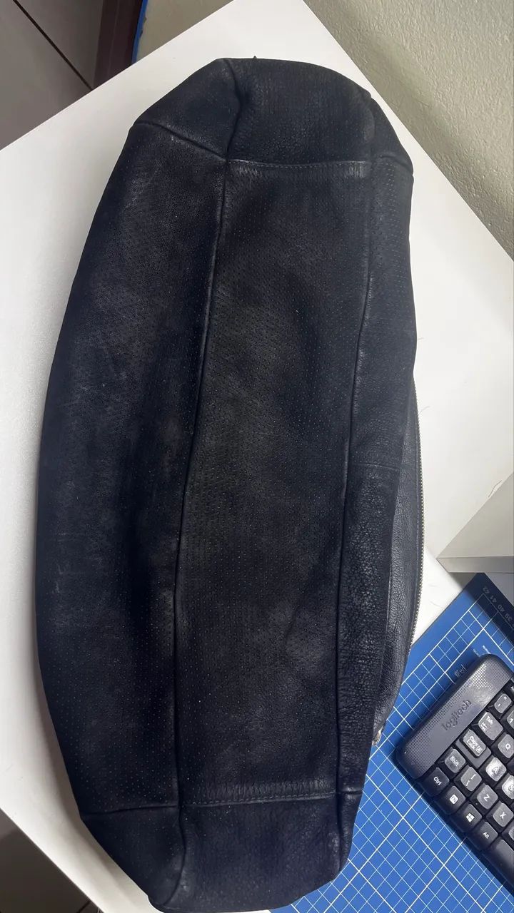 Bolsa Mala couro legítimo de pelica  - Foto 4