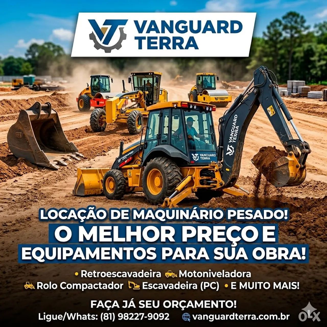 Locação de maquinario pesado e obras em larga escala
