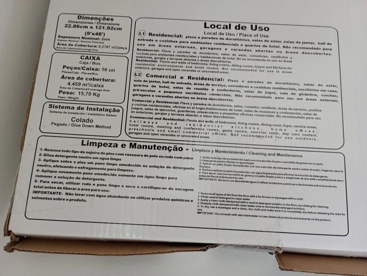 PISO VINILICO ADESIVADO - NOVO - Foto 3