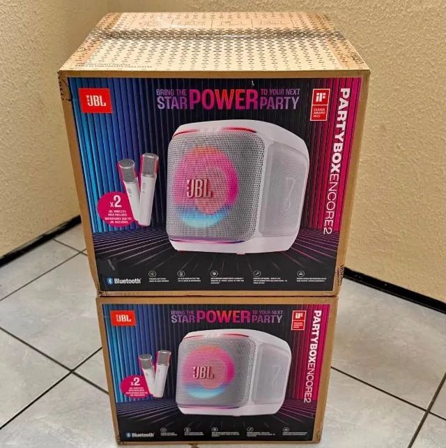 Partybox encore 2 microfones 