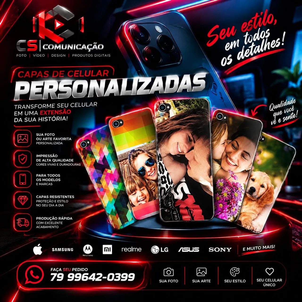 Capinhas de celular personalizada
