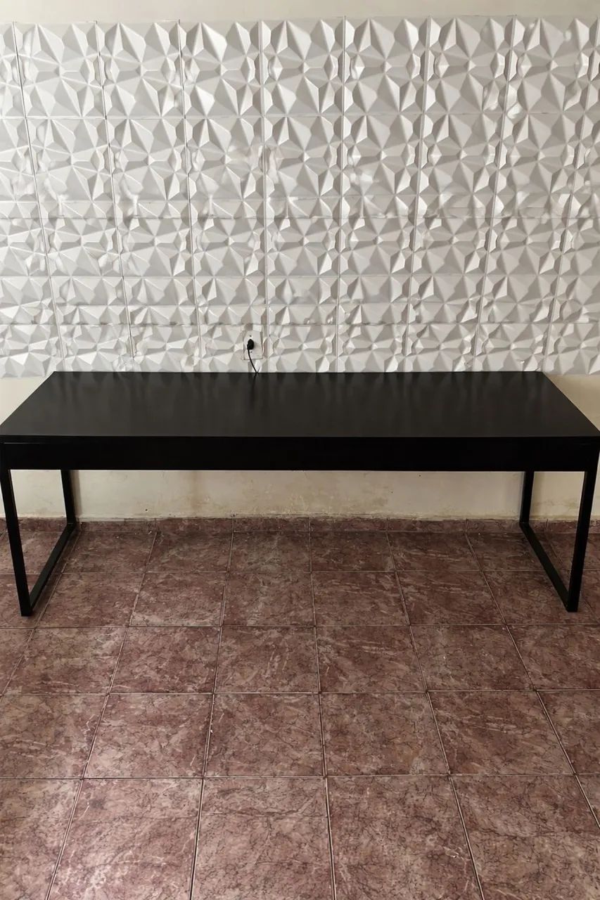 Mesa de escritório preta  - Foto 2