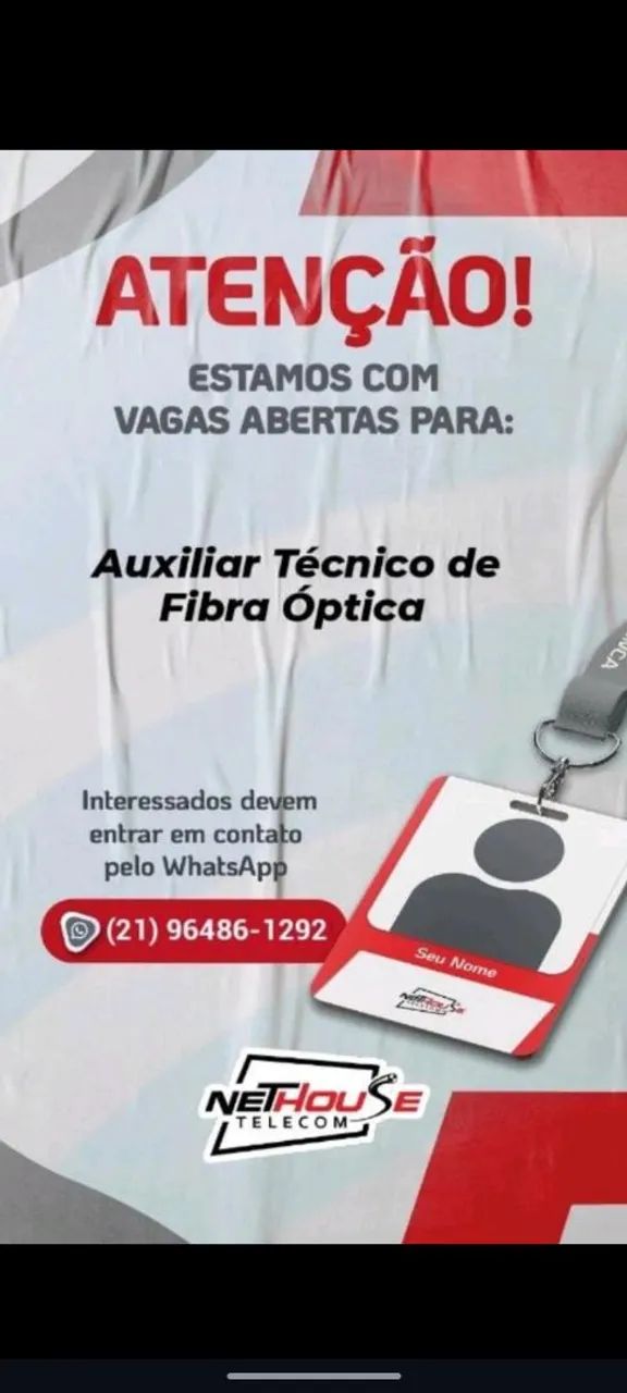 Auxiliar técnico de fibra óptica 