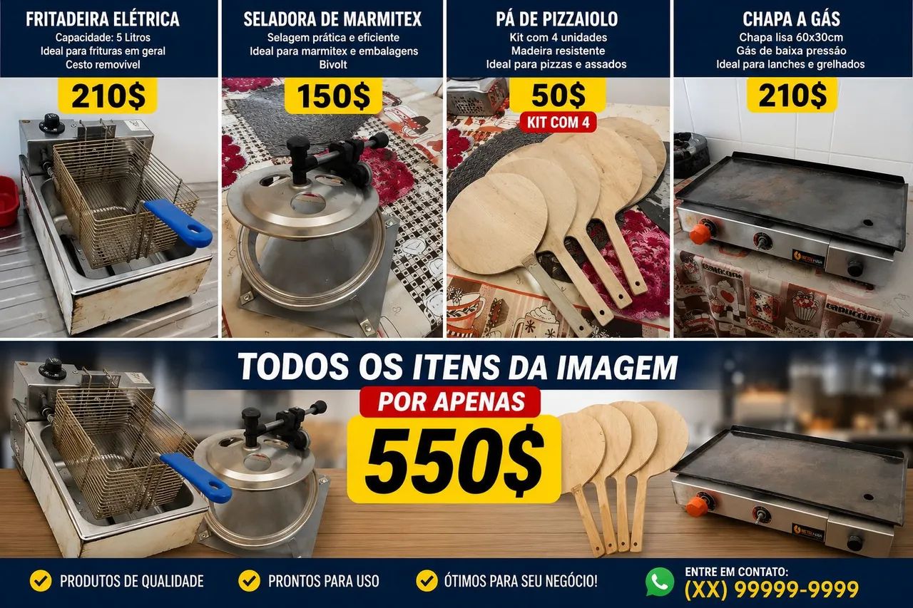 Itens de lanchonete 