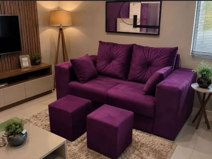 LINDO SOFA 2 LUGARES ALMOFADAS SOLTAS E ENTREGA, PRODTOS NOVOS DE FÁBRICA 