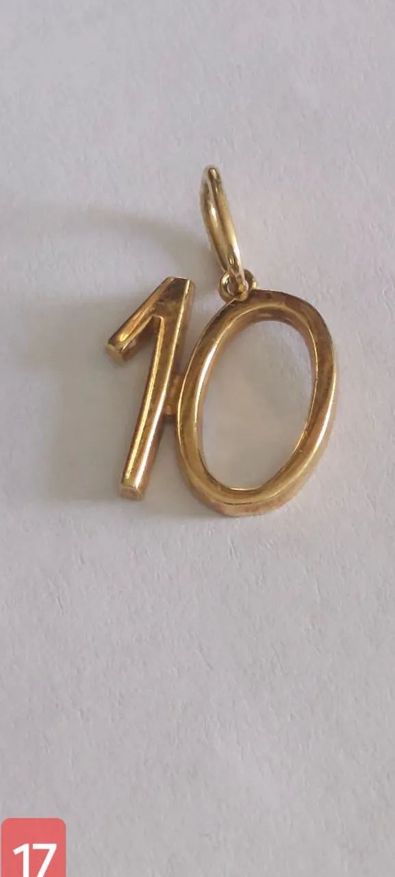 Letra em ouro número 10 vivara - Foto 3