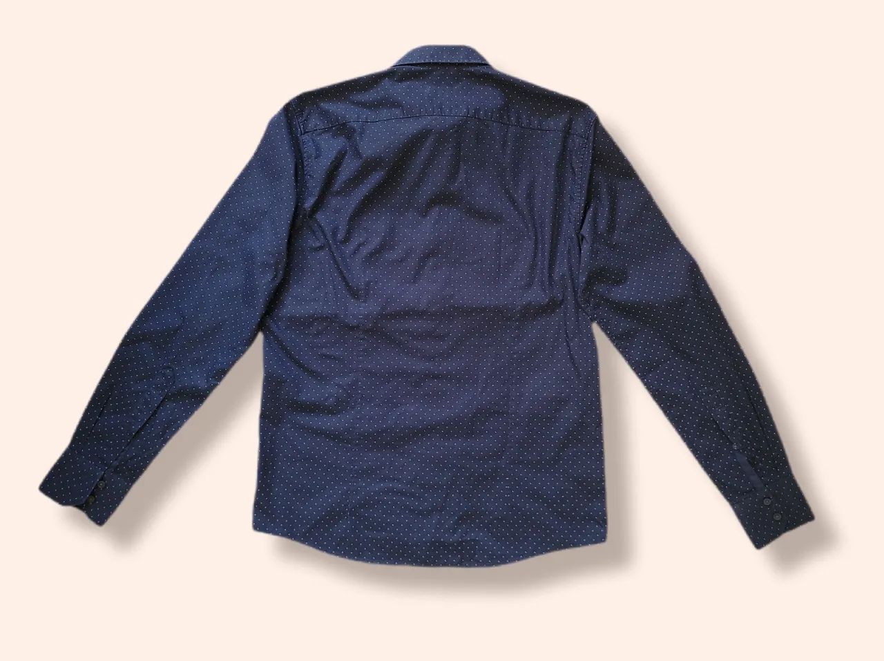 Camisa masculina azul Vila Romana P - Foto 2