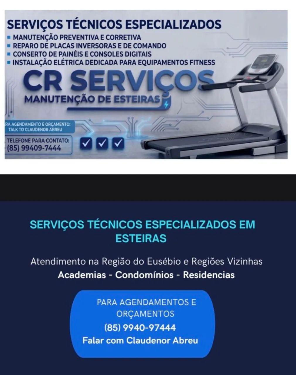 Serviços para esteiras