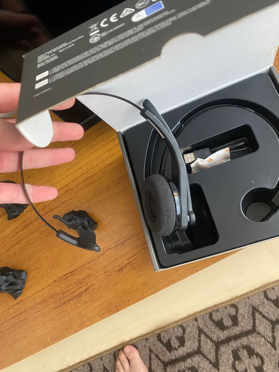Fone Headset Edifier CC200 Bluetooth Profissional Preto - Foto 2
