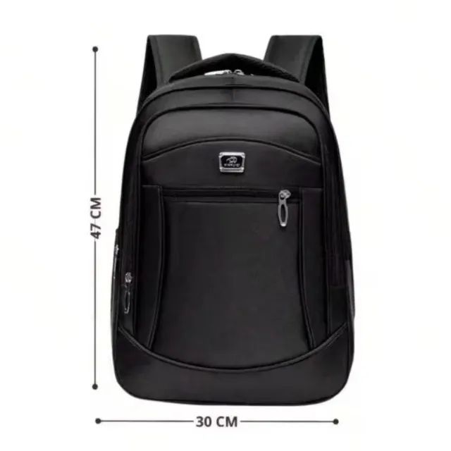 Mochila Bolsa Escolar Premium Resistente Prática Trabalho - Preta