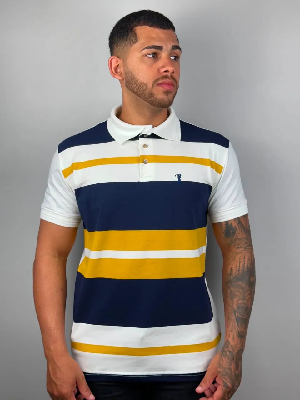 Camisa pólo aleatóry listra horizontal - Foto 2