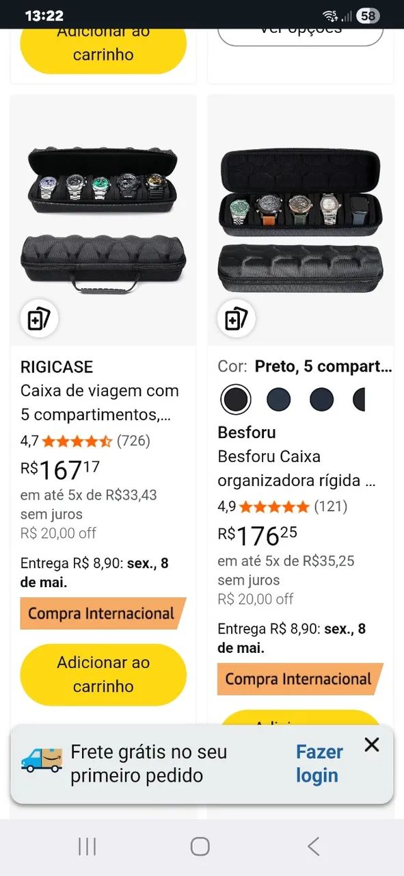 Vendo estojo de viagem e expositor para 5 relógios  - Foto 4