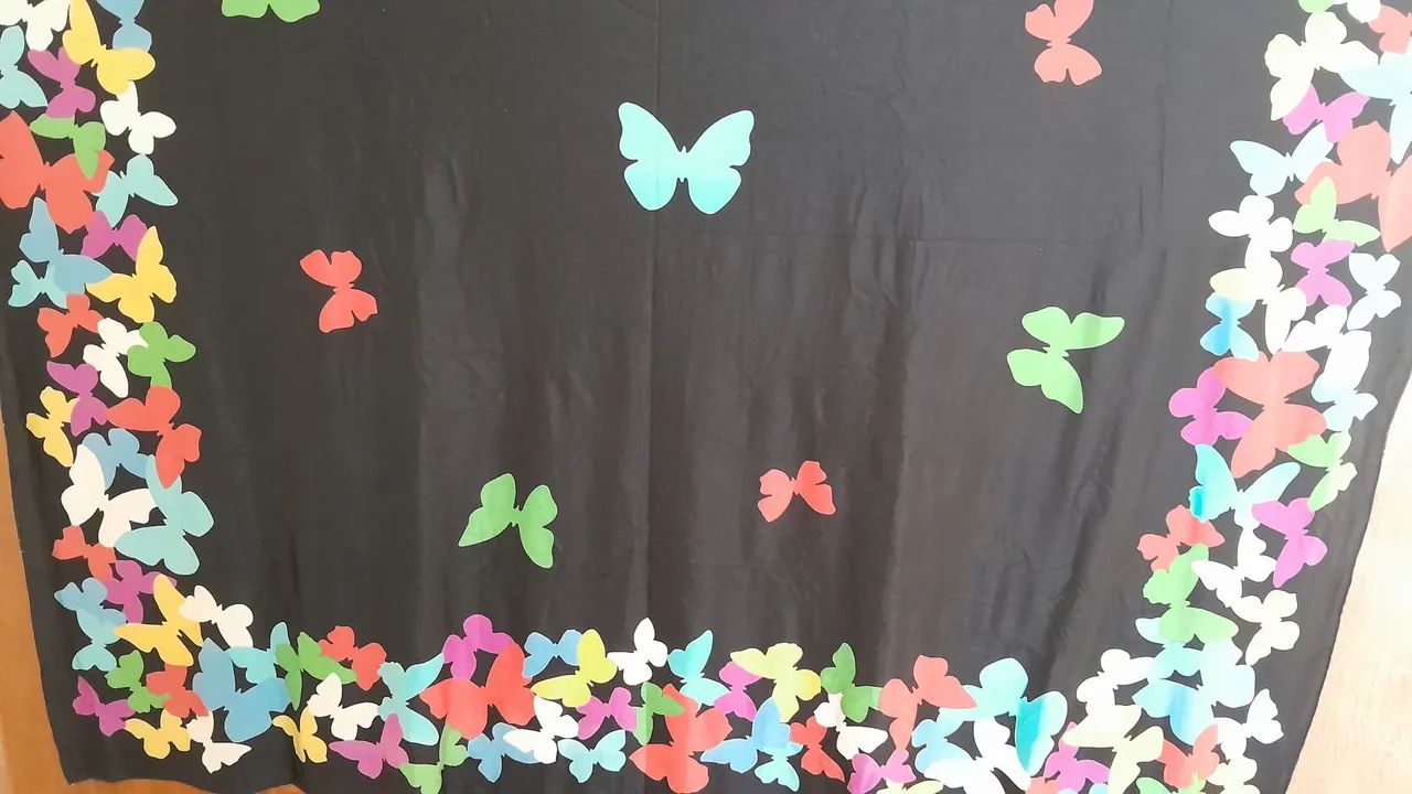 Canga estampada borboletas. - Foto 5