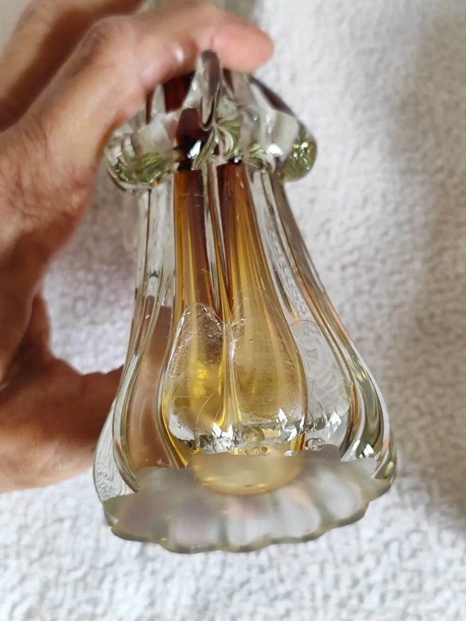 Par de Anjos em Cristal Murano São Marcos - Cor Âmbar - Foto 5
