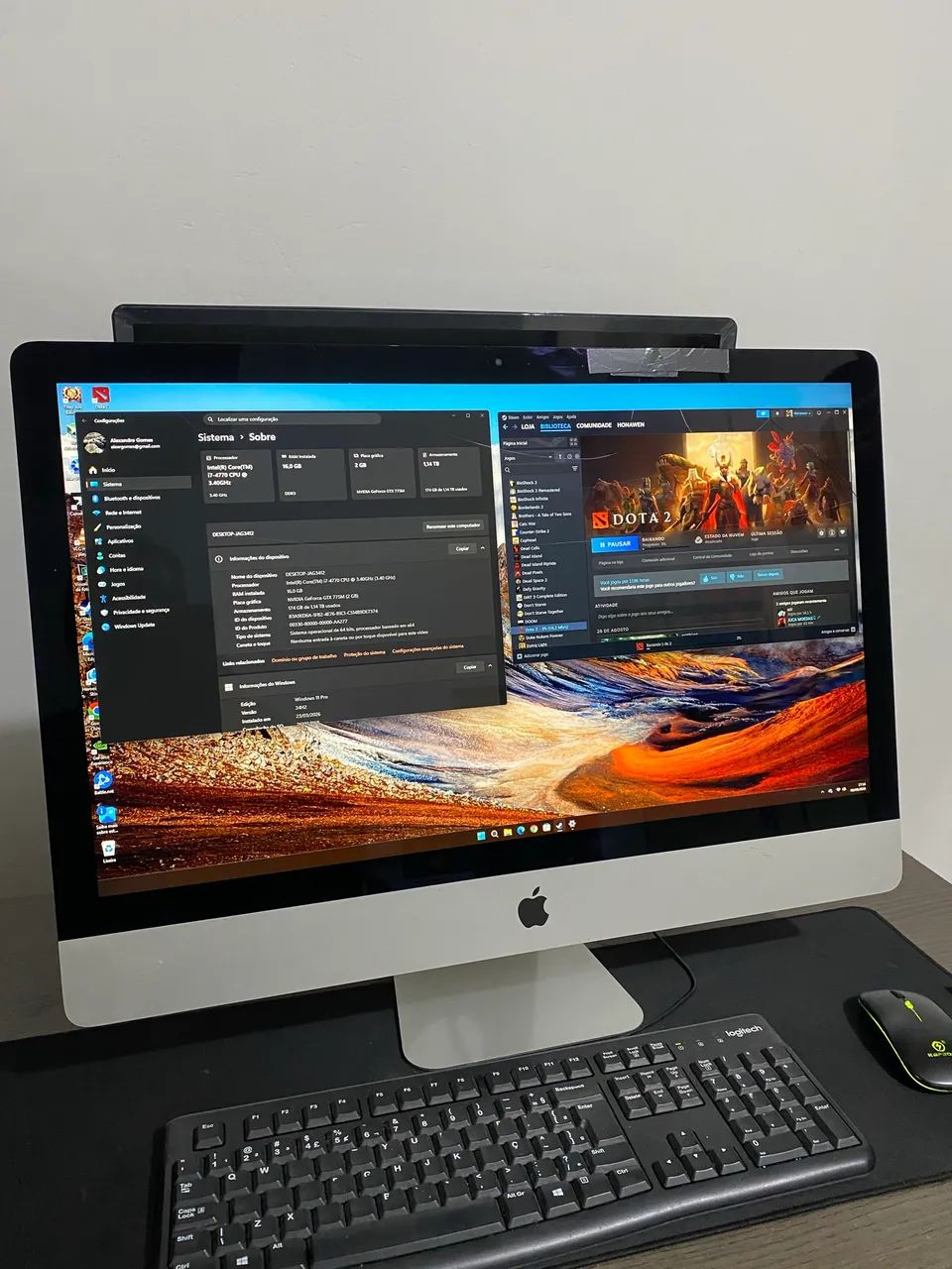 Apple iMac 2013 core i7（3.1G/16G/1TB） iMac 2013 tela 27 QHD Intel Core i7 16gb Apple NVMe 256gb+1TB