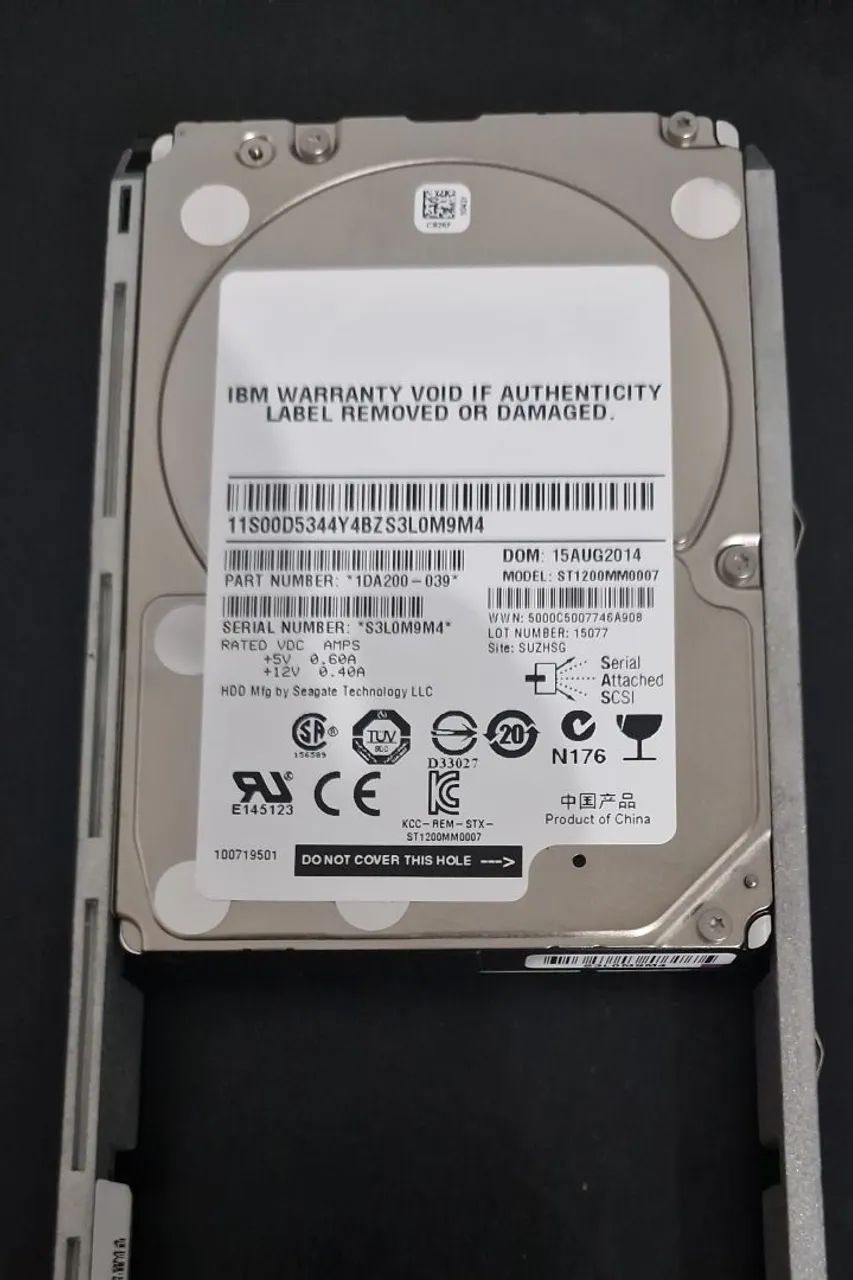 HD SAS 1.2TB 10K 2.5 IBM STORAGE. - Armazenamento - Vila