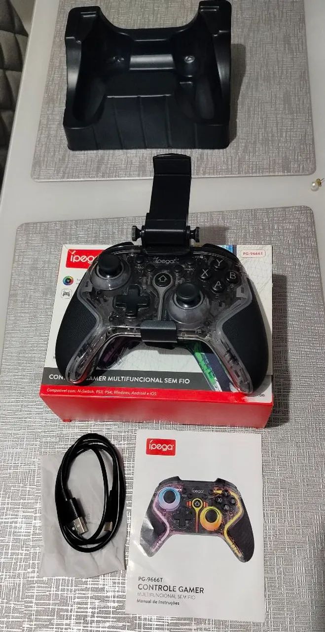 Controle Gamer Ípega PG-9666T RGB Turbo ? Completo