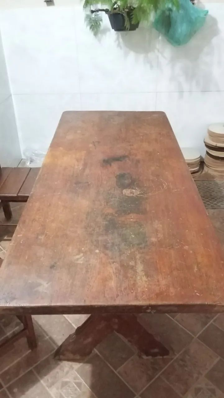 Mesa de Madeira com 5 cadeiras (aceito ofertas) - Foto 2