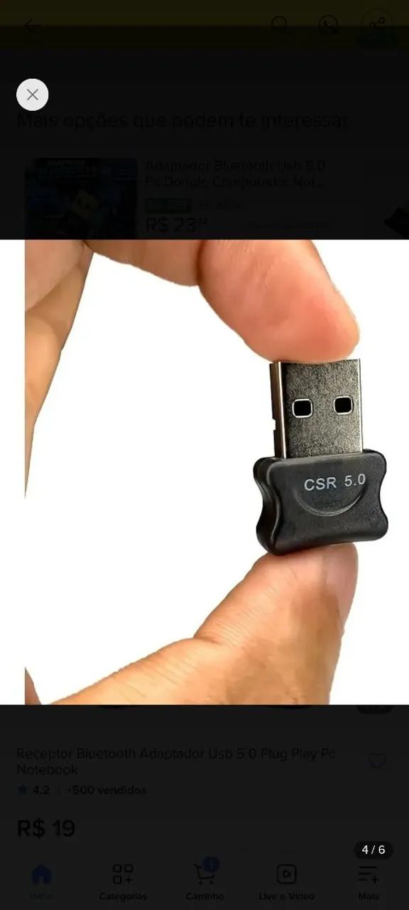 Bluetooth para Pc notebook.  R$19.00 - Foto 3