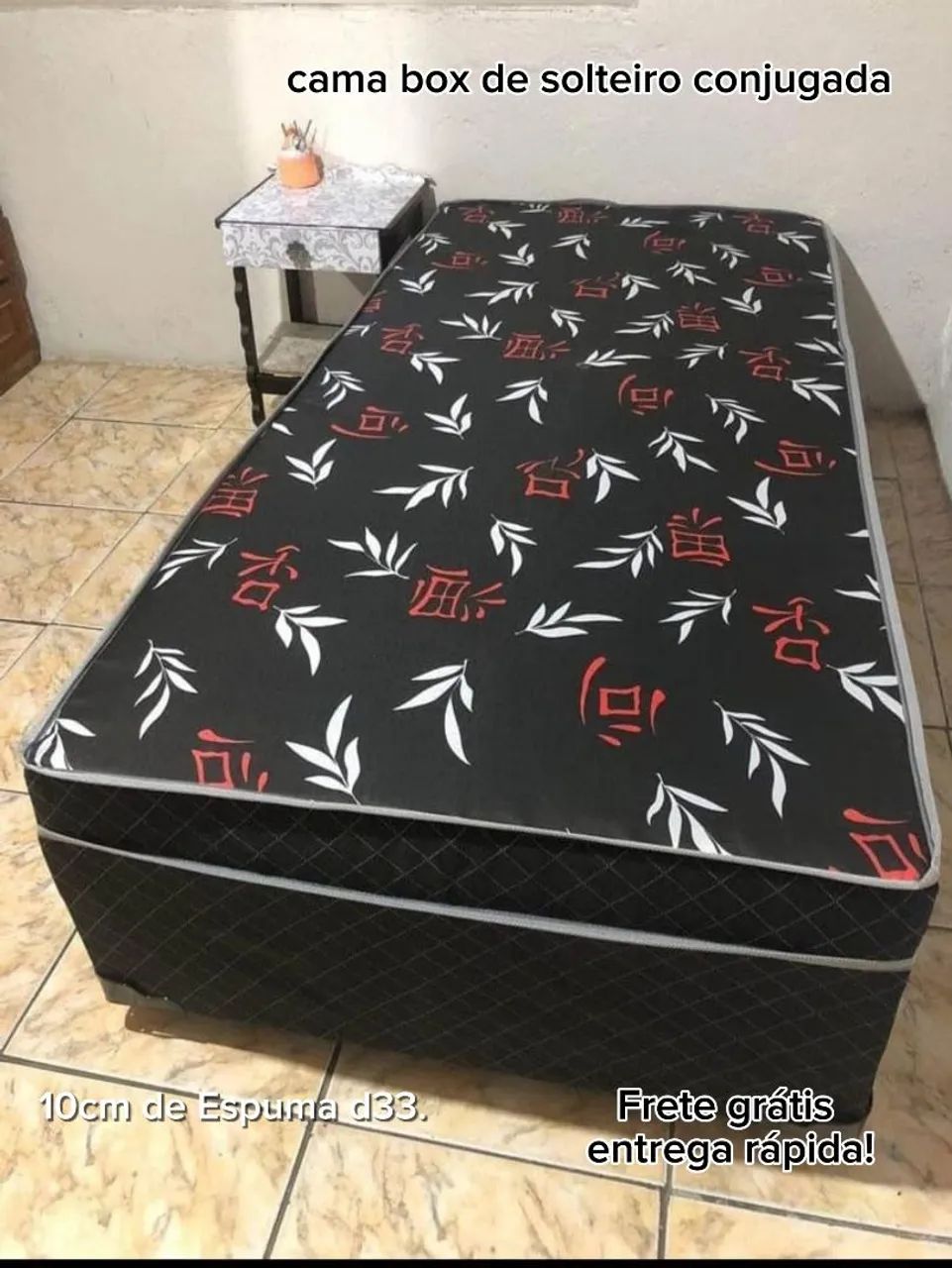 Cama box de solteiro conjugada